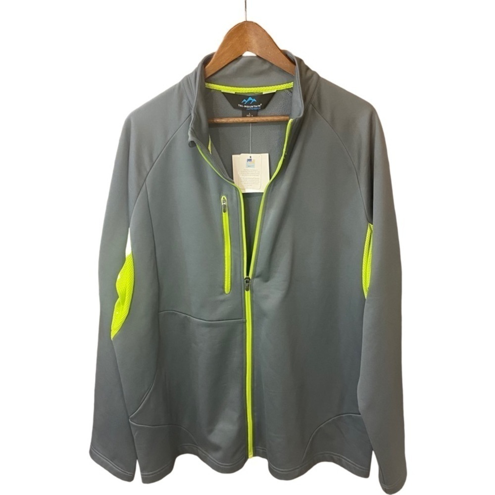 Nwt Tri-Mountain Performance Gray And Yellow Full… - image 2